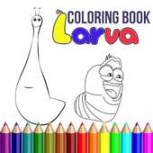 coloring larva cartoon