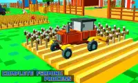 Blocky Tractor Farm Simulator Screen Shot 1