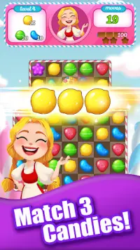 Sweet Candy Bomb: Crush & Pop Match 3 Puzzle Game Screen Shot 0