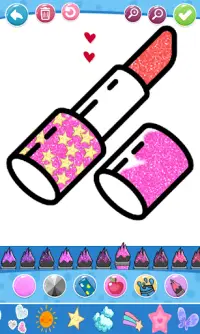 Glitter Beauty Accessories Coloring and drawing Screen Shot 1