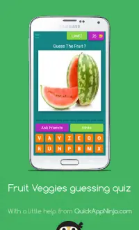 Adivinhando Quiz Frutas - Aprenda Frutas ou Legu Screen Shot 2