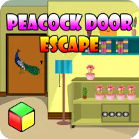 Giochi di escape della stanza - porta del pavone Screen Shot 0