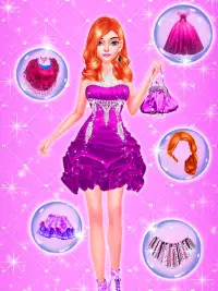 Pink Princess Dress Up Makeup Games For Girls Screen Shot 1