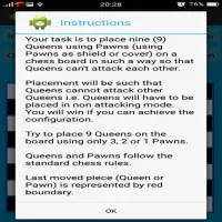 Chess Queen and Pawn Problem Screen Shot 3