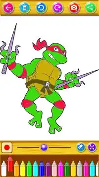 coloring ninja turtle and leggo toys Screen Shot 3