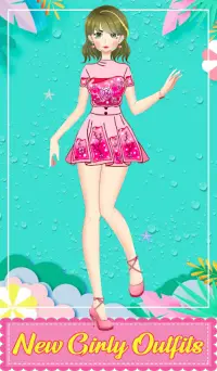 Kawaii Dress Up Anime -Kpop Fashion Game For Girls Screen Shot 1