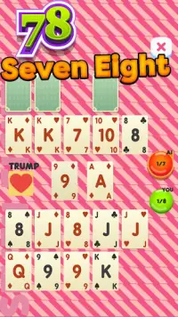 Seven Eight 78 Card Game Screen Shot 3