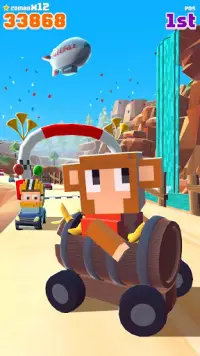 Blocky Racer - Endless Racing Screen Shot 2