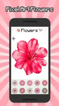 Colore per numero fiori pixel art Screen Shot 0