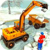 Neve simulador de escavadeira 2019: neve real Awn