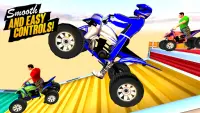 دراجة رباعية ATV مستحيلة المسار المثيرة ألعاب السب Screen Shot 0