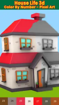 House Life 3d Color By Number - PixelArt Coloring Screen Shot 3