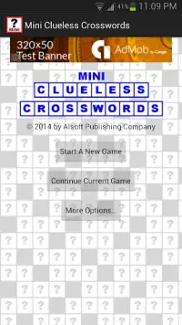Mini Clueless Crosswords Screen Shot 0