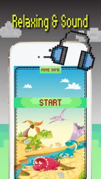Dinossauro cor pixel arte: dino colorir jogo Screen Shot 0