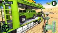 軍用 車両 輸送 シミュレーター ゲーム: 車 トラック運転 Screen Shot 4