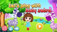 아기 얼룩말 - 여자 애완 동물 게임 벨라 재생 Screen Shot 5