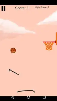 Draw Line Basketball: Bouncy Hoop Online Dunk Shot Screen Shot 0
