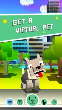 My Virtual Blocky Dog - 멍청한 애완 동물 돌보라! Screen Shot 4
