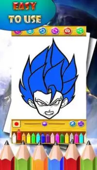 Cómo colorear Ball Dragon Goku para los fanáticos Screen Shot 6
