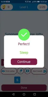 English Synonym Antonym Quiz Game Offline Screen Shot 1