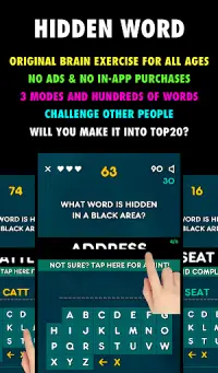 Hidden Word Brain Exercise PRO Screen Shot 0