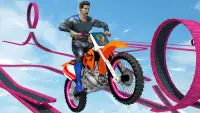 SuperHero Mega Ramp Stunt Bike Impossible Tracks Screen Shot 1