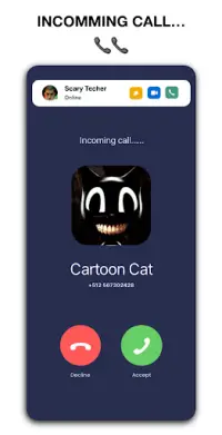 Cartoon Cat Video Call and Chat   soundboard Screen Shot 4