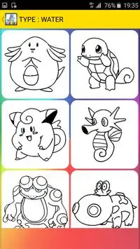 coloring game of pokemo monsters Screen Shot 4