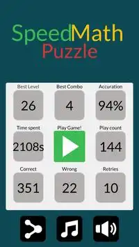 Speed Math Puzzle Screen Shot 0