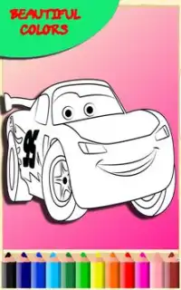 how to color Lightning McQueen (coloring pages) Screen Shot 3