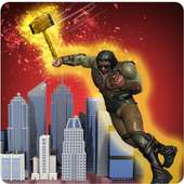 हथौड़ा सुपर हीरो: बिजली आंधी अपराध शहर लड़ाई