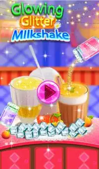 Rainbow Glitter Milkshake Maker: Moda Żywność Screen Shot 5