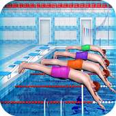 स्विमिंग पूल दौड़ लड़कियो के लिए खेल