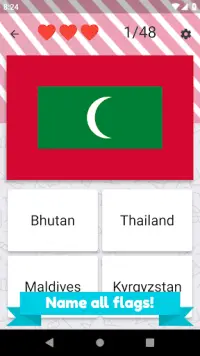 Asia and Middle East countries - flags quiz Screen Shot 1