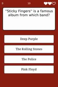 ROCK QUIZ - SONGS AND ARTISTS Screen Shot 2