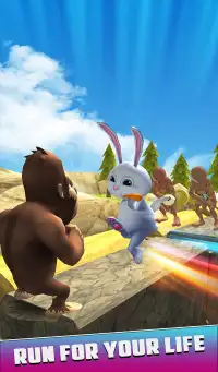 Rabbit Dash : jungle Christmas Subway runner game Screen Shot 11