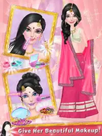 Indian wedding fashion salon - bridal doll makeup Screen Shot 0