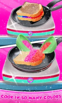 Rainbow Grilled Cheese Sandwich Maker! Memasak DIY Screen Shot 3