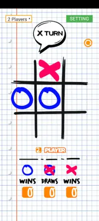 Tic Tac Toe Schoolday Screen Shot 2