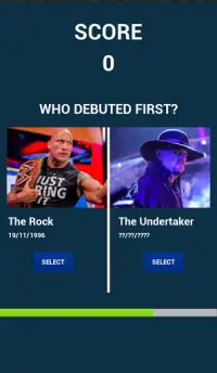 Guess WWE Debut - WWE Fan Trivia Game Screen Shot 1