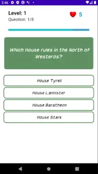 Game of Thrones Quiz Screen Shot 2