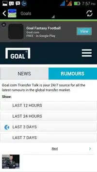 Football Transfer Updates Screen Shot 1