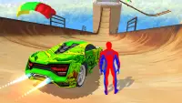 गाड़ी खेल सुपर हीरो गाड़ी स्टं Screen Shot 0