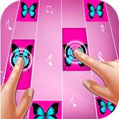 Pink Piano Butterfly Tiles 3