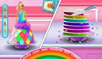 Rainbow Doll Cake panadería Juego - DIY Cocina Niñ Screen Shot 9