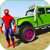 Superheroes Buggy Car Stunts 3d