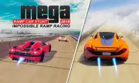 Mega ramp car stunts 2018 - Impossible ramp racing Screen Shot 1