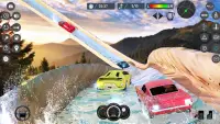 Water Slide Car Race games Screen Shot 3