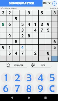 SudokuMaster - Jogo Sudoku grátis Screen Shot 2