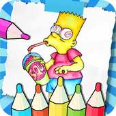 Coloring Simpson Book Kids Pages